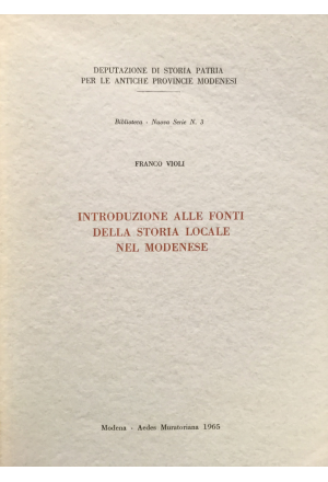 Introduzione alle fonti della storia locale modenese